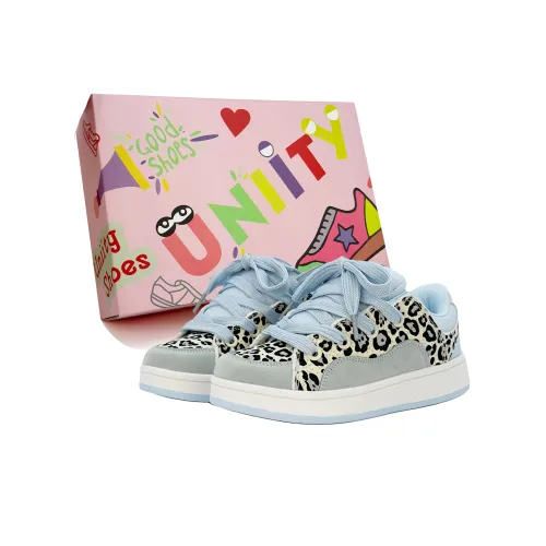 UNIITY Зимний Утолщенный и С флисовой подкладкой Синий Леопардовый принт Пухлые туфли