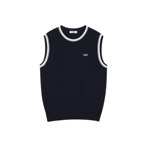 A.P.C. Joint Paragraph Мужские майки морского синего цвета