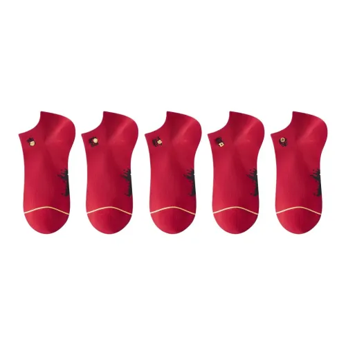 2323 [Удача Мирный | Walk Гостевой From Misfortune | 5 пар] Процветание+Радость+Счастье+Благословение+Good Fortune Унисекс Носки