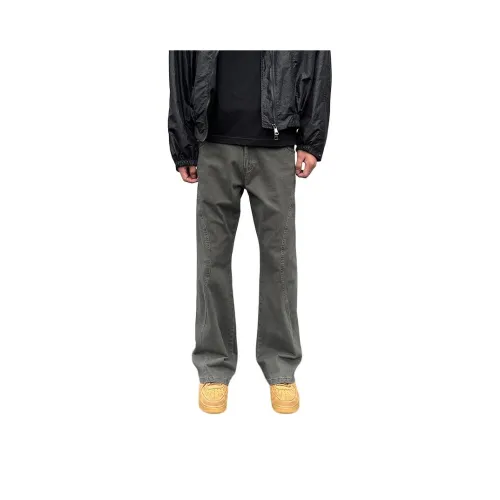 ENTONG Темно-серый Унисекс Джинсы