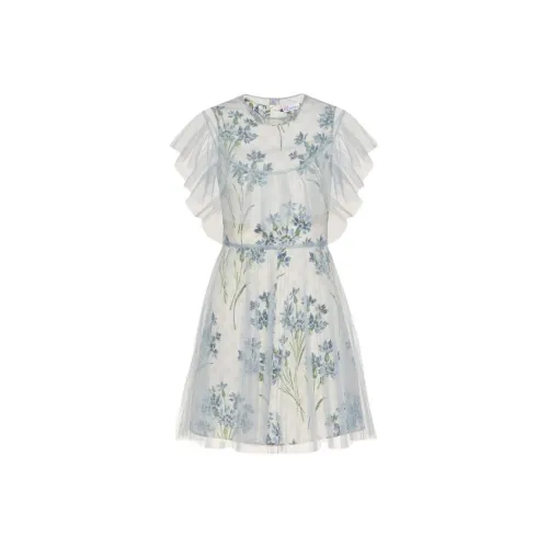 RED VALENTINO SS24 Без рукавов Платье Женское Пыльно-синий