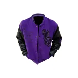 Фиолетовый [Тяжелая вышивка, куртка для мотоцикла]