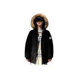 Черный хлопковый пуховик