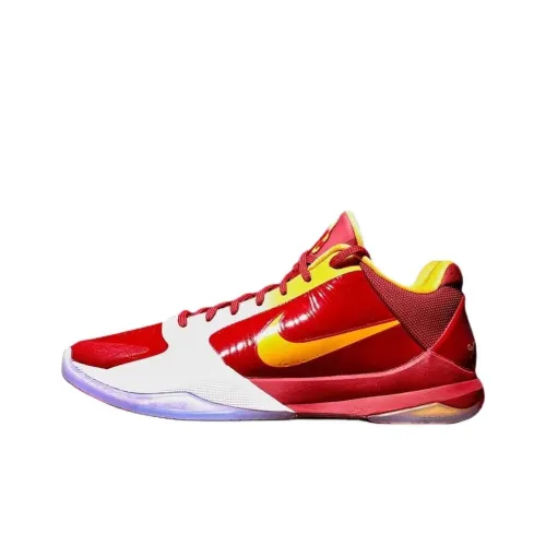 Nike Zoom Kobe 5 Баскетбольные кроссовки Унисекс Красный Белый
