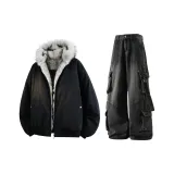 Чёрный топ + чёрные джинсы