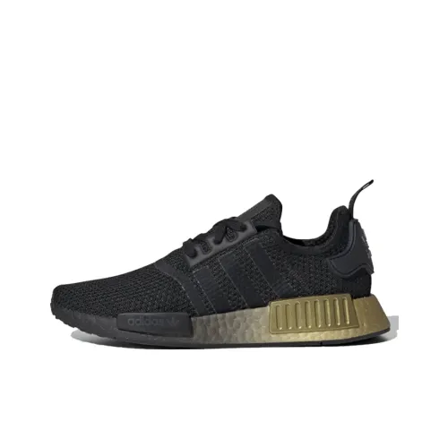 Adidas Originals NMD_R1 Slip Resistant Abrasion Resistant Низкий Топ Спортивная Повседневная Обувь Женская Черный Золото