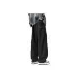 Джинсовая ткань черного цвета - с флисовой подкладкой