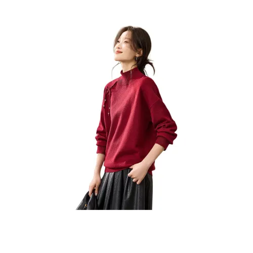 MOHANYIMEI Новогодний красный Женские Трикотаж