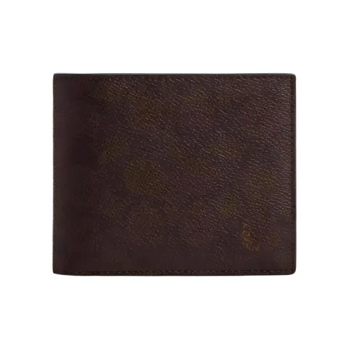 COACH 3 IN 1 Wallet Покрытый холст Кошелек Мини Мужской Mahogany Multicolor