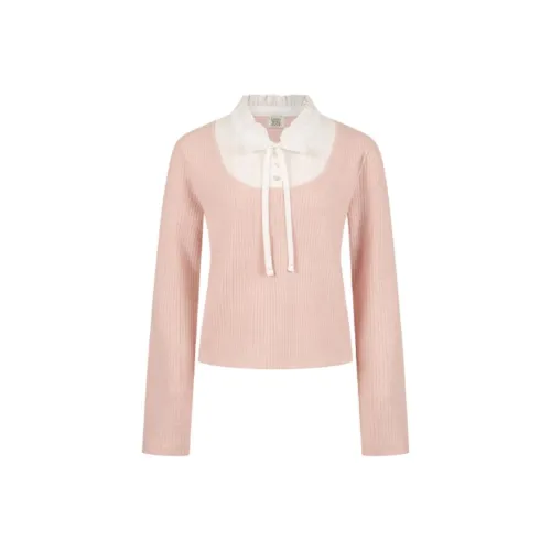 Letter From Moon Кружево Отделение Трикотажный Топ Трикотаж Женский