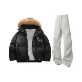 Чёрные + Светло-серые штаны