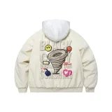 Хаки Хлопковый пуховик + Свитшот