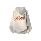 Белый, серый, красный, текст, флисовая подкладка