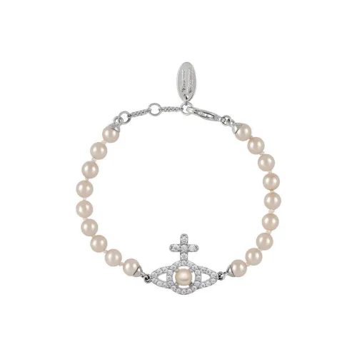 Vivienne Westwood Браслеты с жемчужным покрытием из платины женские серебряные белые