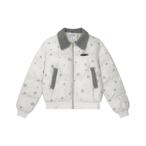 XIAOLIZI Звезды Экрю Унисекс Пуховики