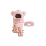 3D эффект Медведь - Светло-розовый + Маска для лица [Не медицинская]