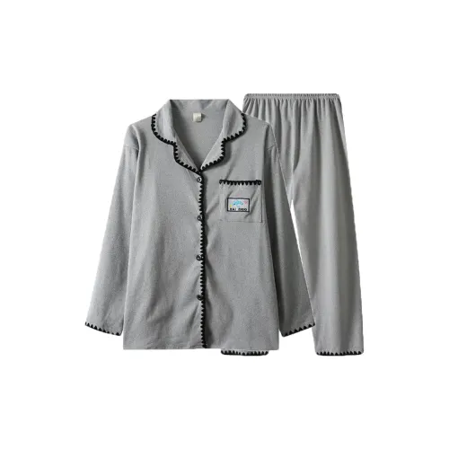 HANQIANNUO Осенне-зимняя пижама большой размер женский дралон