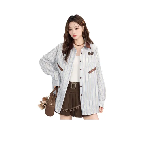 MENGXIAOQI Кофе Женские Рубашки