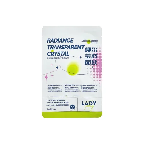 LADY TODAY Витамин C Radiance Кристальная Маска для лица Одиночная упаковка Членство Увлажняющая 32г
