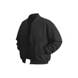 Чёрный хлопковый пуховик