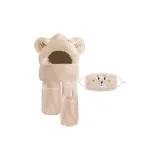 Блестки M Ухо-Бежево-желтый + Маска для лица