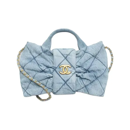 Chanel Denim Одно Плечо Сумка Маленькая Женская Синяя