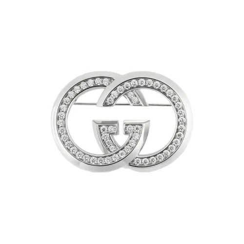 GUCCI Броши из латуни унисекс серебряный