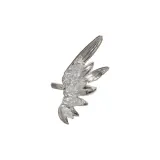 Серебряный, одиночный, украшенный стразами, металлический, крылья, ушная манжета (утолщенный, реальная золотая гальванизация)