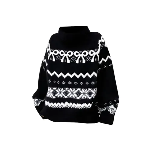 SNEIKLAU Черный Вдохновленный корейской модой Chanel Унисекс Трикотаж