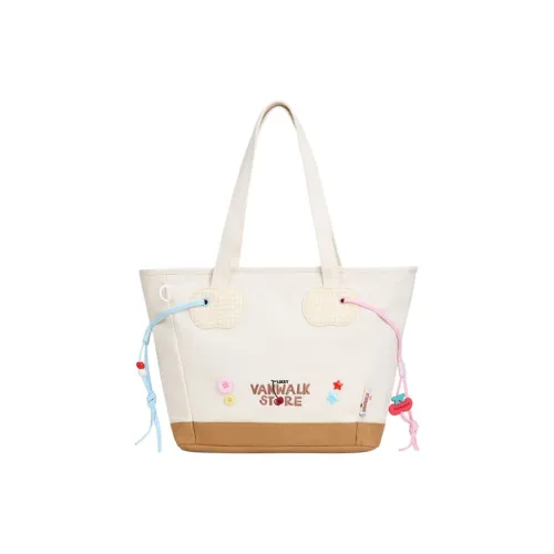 VANWALK Хлопок Сумка на плечо Женская Azure Фрукты Lucky Apple Красный Pudding White