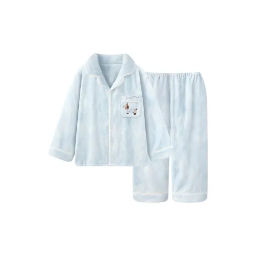 QIAOYUN Синий Мужской Пижамный Комплект