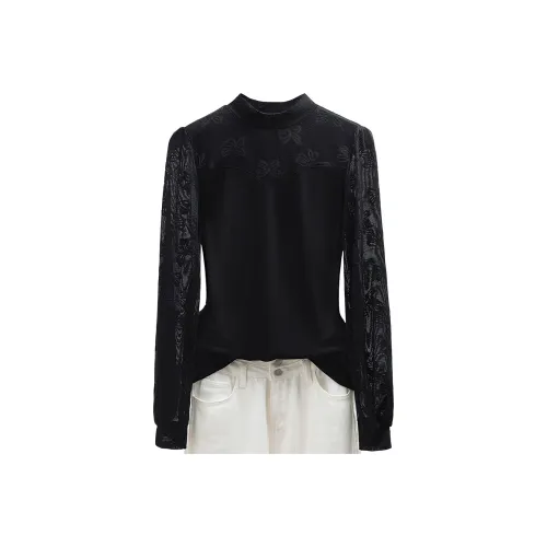 SIBAISHE Черные Женские T-рубашки