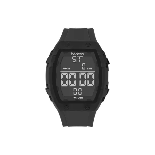 BENKEN Электронный механизм ремешок из TPU часы для мужчин черный циферблат