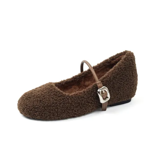 Lan Miao Грубый каблук Мэри Джейн Туфли Женские