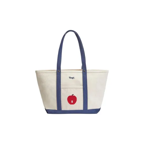 Tagi. Сумка из ткани сумка через плечо большая унисекс кремовая