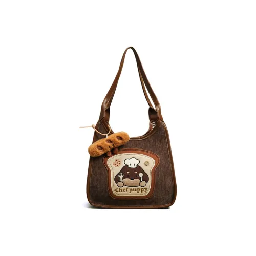 WHERE WHAT WHO ПУ (полиуретан) Сумка через плечо Стандартная Женская Коричневая