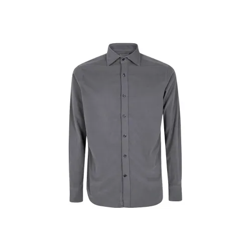 Tintoria Mattei Серые Мужские Рубашки