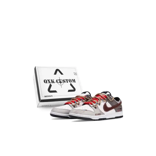 Nike Dunk 'Черный' Slip-resistant Амортизация Устойчивость к истиранию Низкий топ Детские Скейтбординг Белый-коричневый Подростки