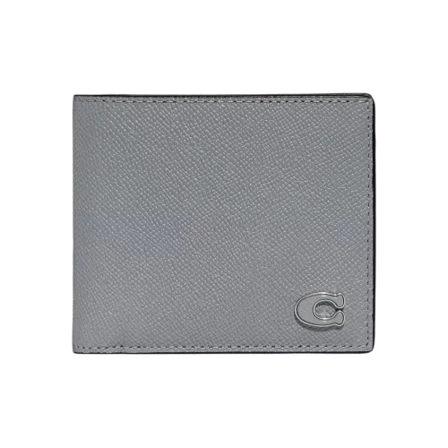 COACH Кошелек Billfold из кожи мелочь кошелек мужской серый синий