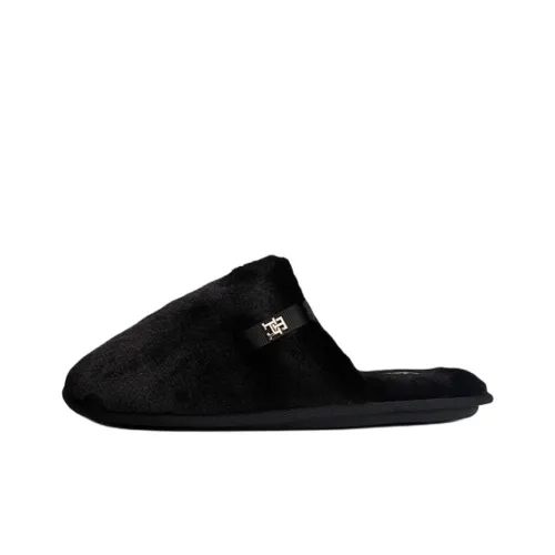 Tommy Hilfiger TH Monogram Резиновая подошва устойчивая к истиранию домашние тапочки женские черный