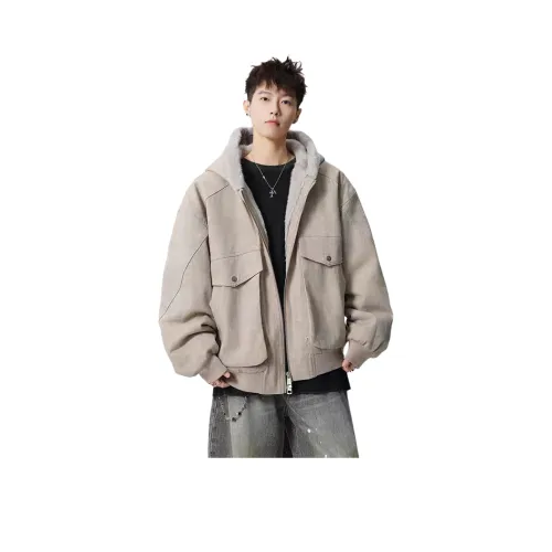 YIWANSHIDUO Хаки [С капюшоном байкер гора Hawk] Унисекс куртки