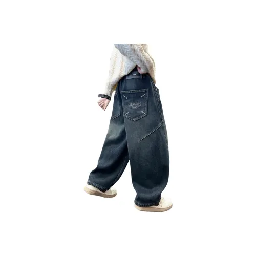 Disney Синий Серый Утолщенный и с Флисовой Подкладкой KIDS Джинсы