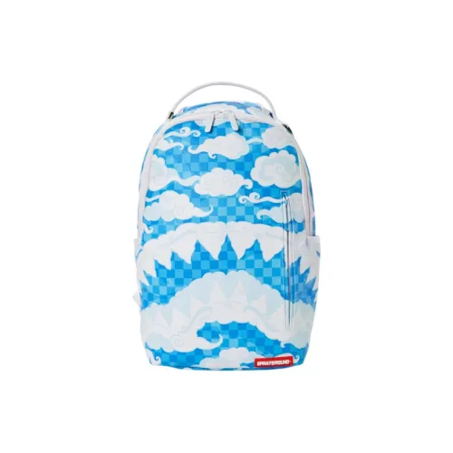 SPRAYGROUND Рюкзак из веганской кожи унисекс белый и синий