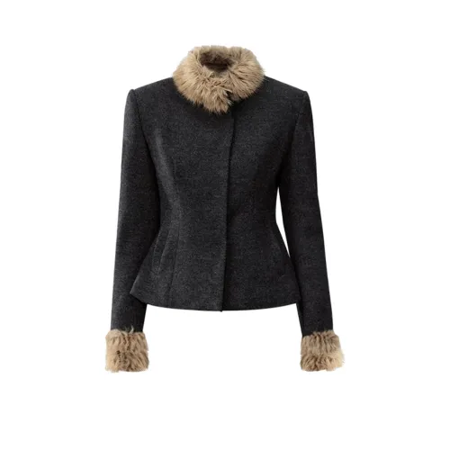 STGX Черный Серый Цвет Женский Бархатный Куртка