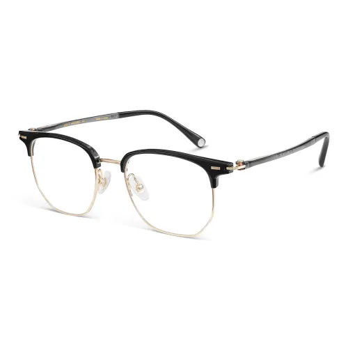 MUJOSH Ca Оправа для бровей Бизнес Формальный Элегантный Полуоправа Повседневный Повседневный Универсальный Очки с диоптриями Унисекс Черный Золотой