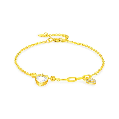 LAOMIAO S925 Серебряные Браслеты с Золотым Покрытием Женские