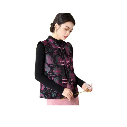 MEILANNI Крупный цветочный принт женские жилеты