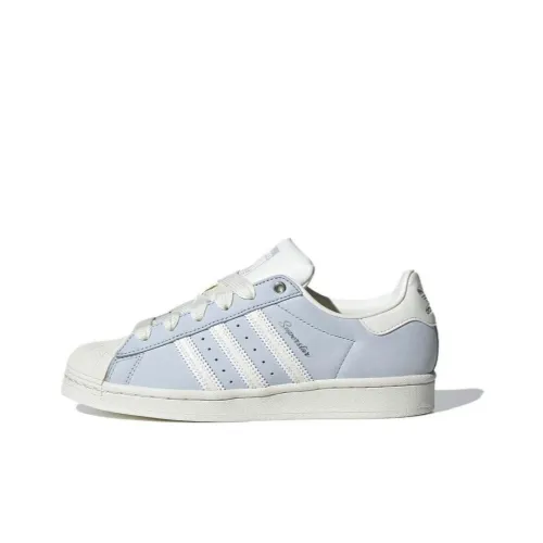 Adidas Originals Superstar W Амортизация Износостойкие Низкие Кроссовки для скейтбординга Женские Белые Синие