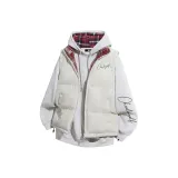 Комплект одежды (Темно-синий свитшот + Двусторонний белый утолщенный жилет)