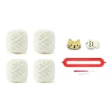 Сливочный-Кошка и Рыбка-DIY Ручной Шарф-с Вязаной Ткани Волшебный Инструмент